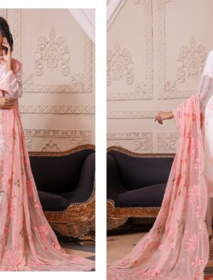 ANGELIC EXCLUSIVE WHITE SEMI STITCHED CHIFFON COLLECTION BY UMER AAYAN_003