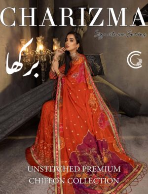 Charizma Barkha Premium Embroidered Formal chiffon collection 3 piece_001
