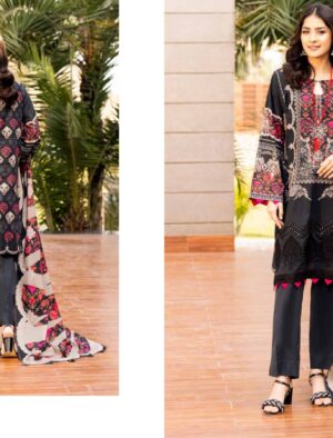 Charizma Basant Embroidered Lawn with Voil Lawn Dupatta vol 1_003