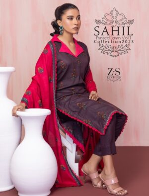 SAHIL PRINTED LAWN COLLECTION VOLUME 1 BY ZS TEXTILE_001