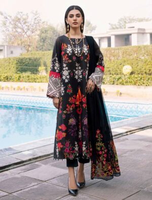 Charizma Sheen Printed Lawn suit with Embroidered Chiffon Dupatta Vol. 1_page19_image7