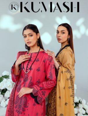 Kumash Vol 01 Luxury Digital Print Lawn with Embroided Duppata _page32_image1