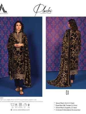 Plachi Embroidered Unstitched By Adans Libas-01