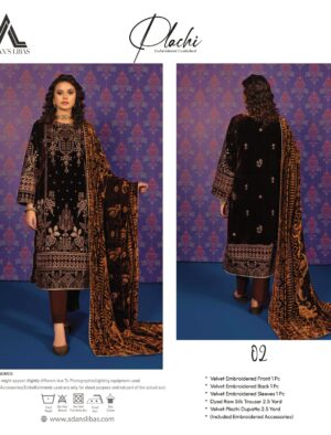 Plachi Embroidered Unstitched By Adans Libas-02
