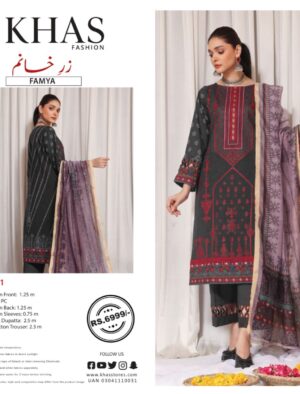 KHAS Premium Lawn Embroidered Suit Collection-2