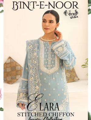 Elara Stitched Chiffon Luxury Collection by Noori-01