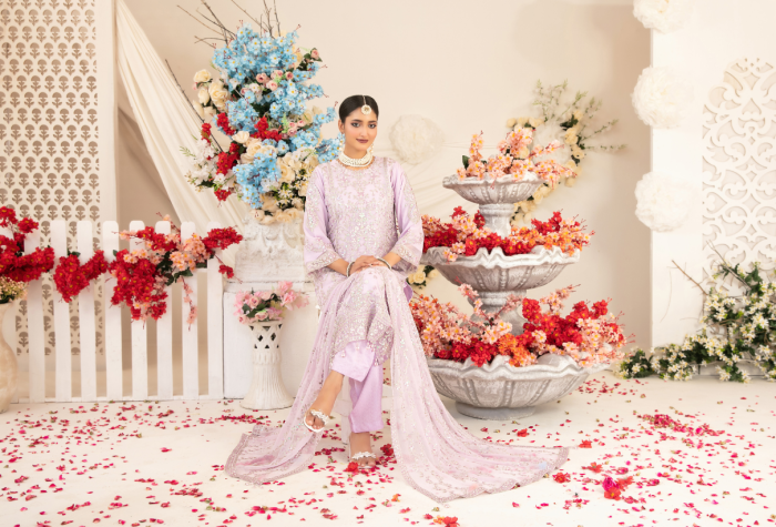 JANAM SEMI-STITCHED CHIFFON BY POSHAK - Image 3