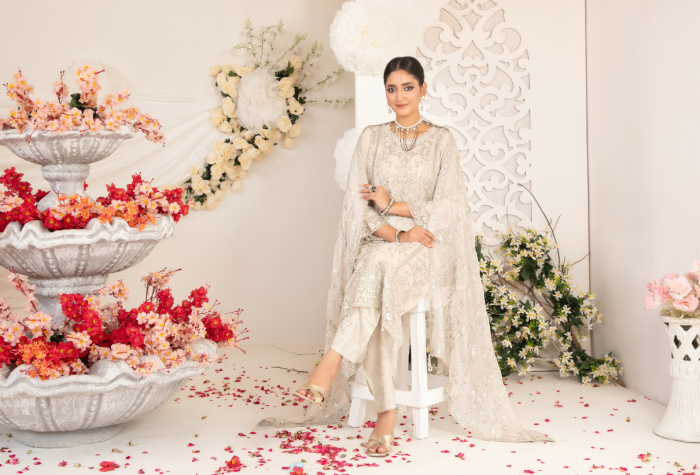 JANAM SEMI-STITCHED CHIFFON BY POSHAK - Image 4