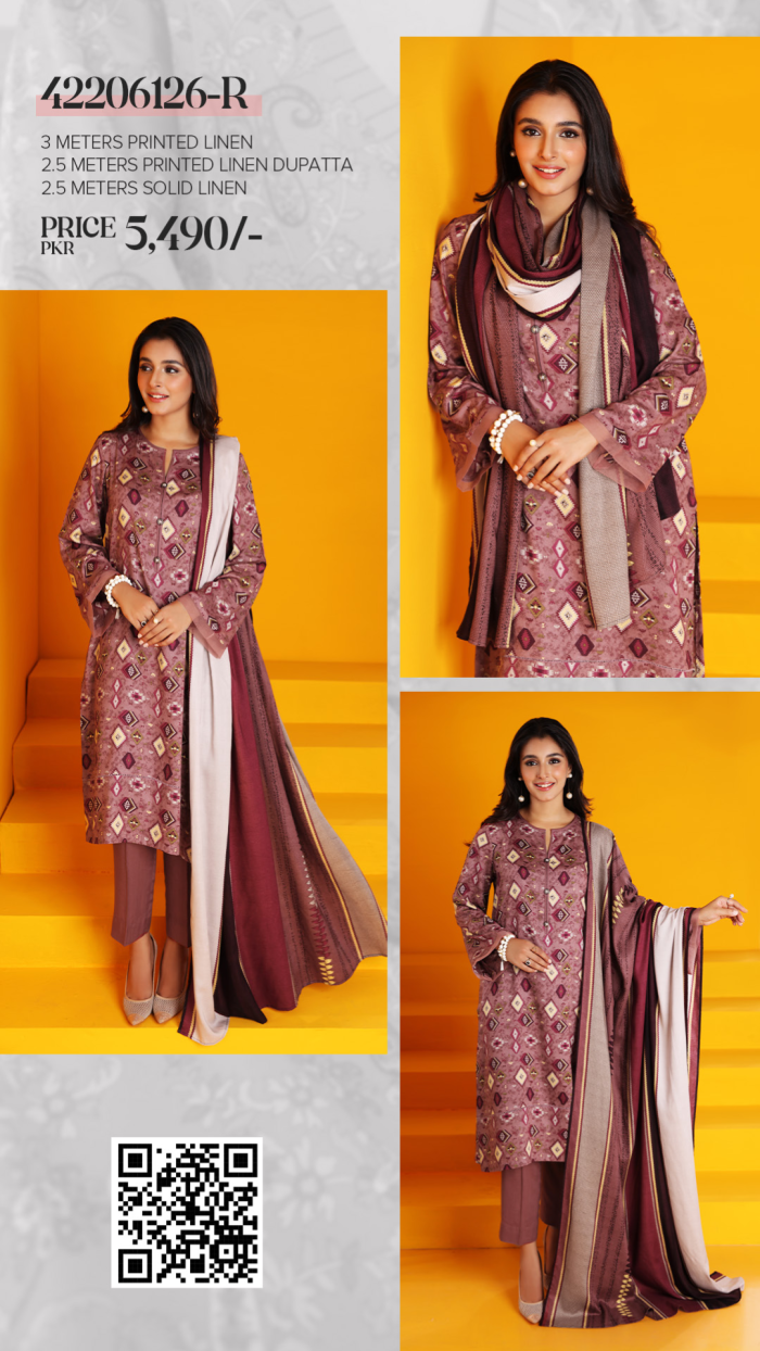 Nishat 3pesSummer Linen Collection Vol-1 - Image 3