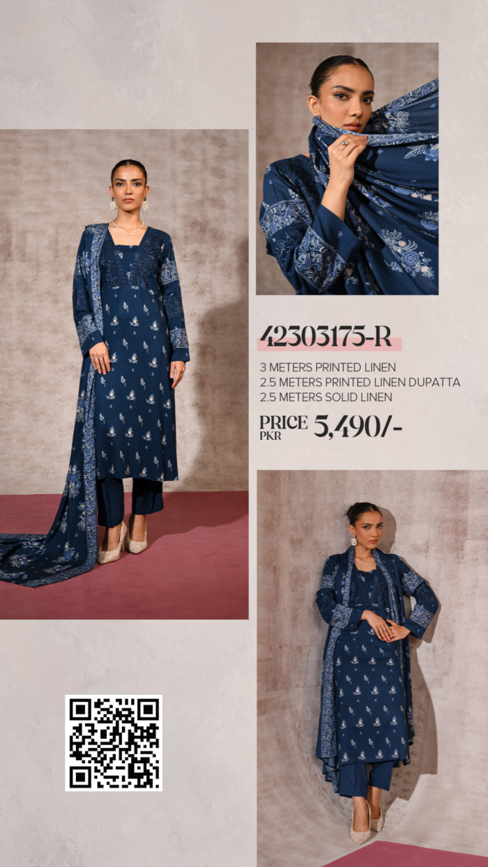 Nishat 3pesSummer Linen Collection Vol-1 - Image 4