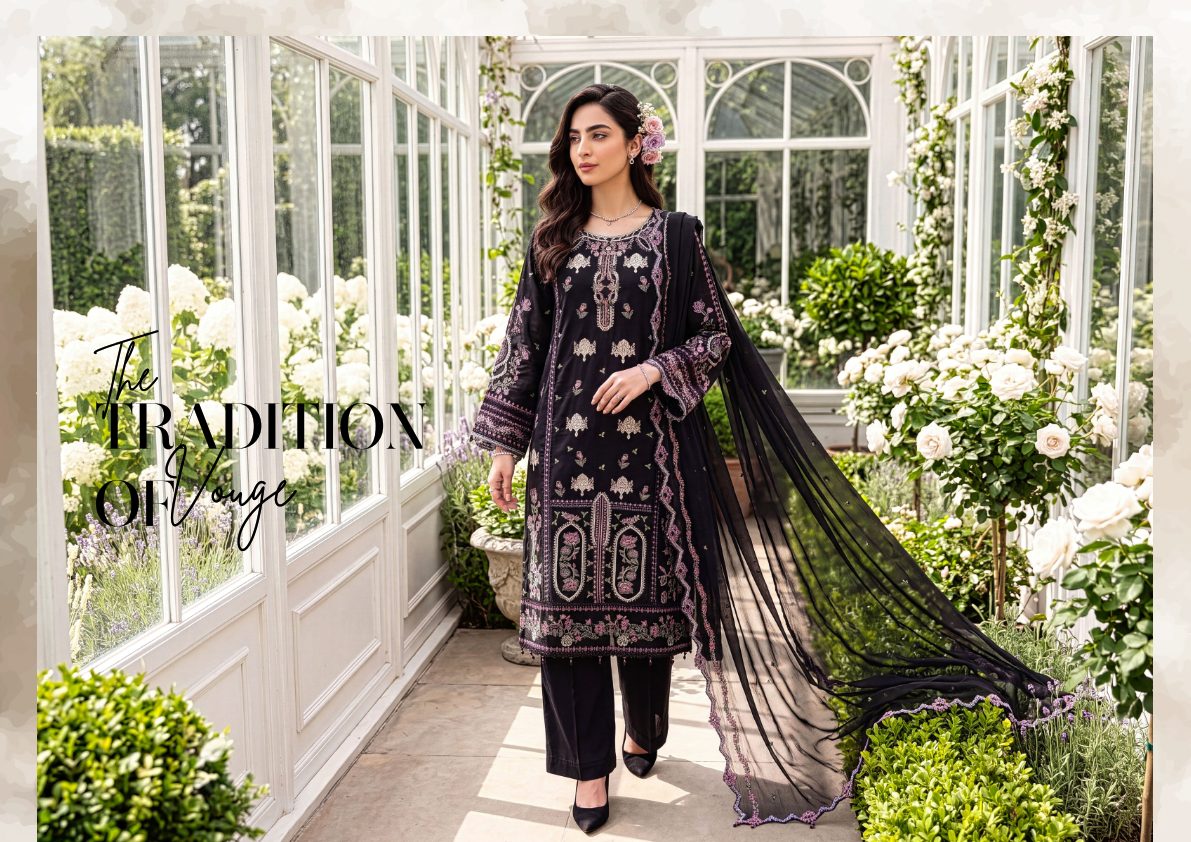 Afsana luxury pret lawn by ZAINAB FAZLANI - Image 2