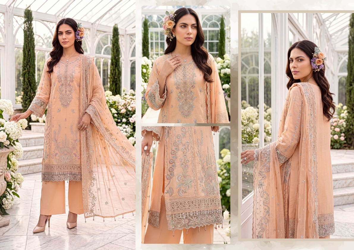 Afsana luxury pret lawn by ZAINAB FAZLANI - Image 3