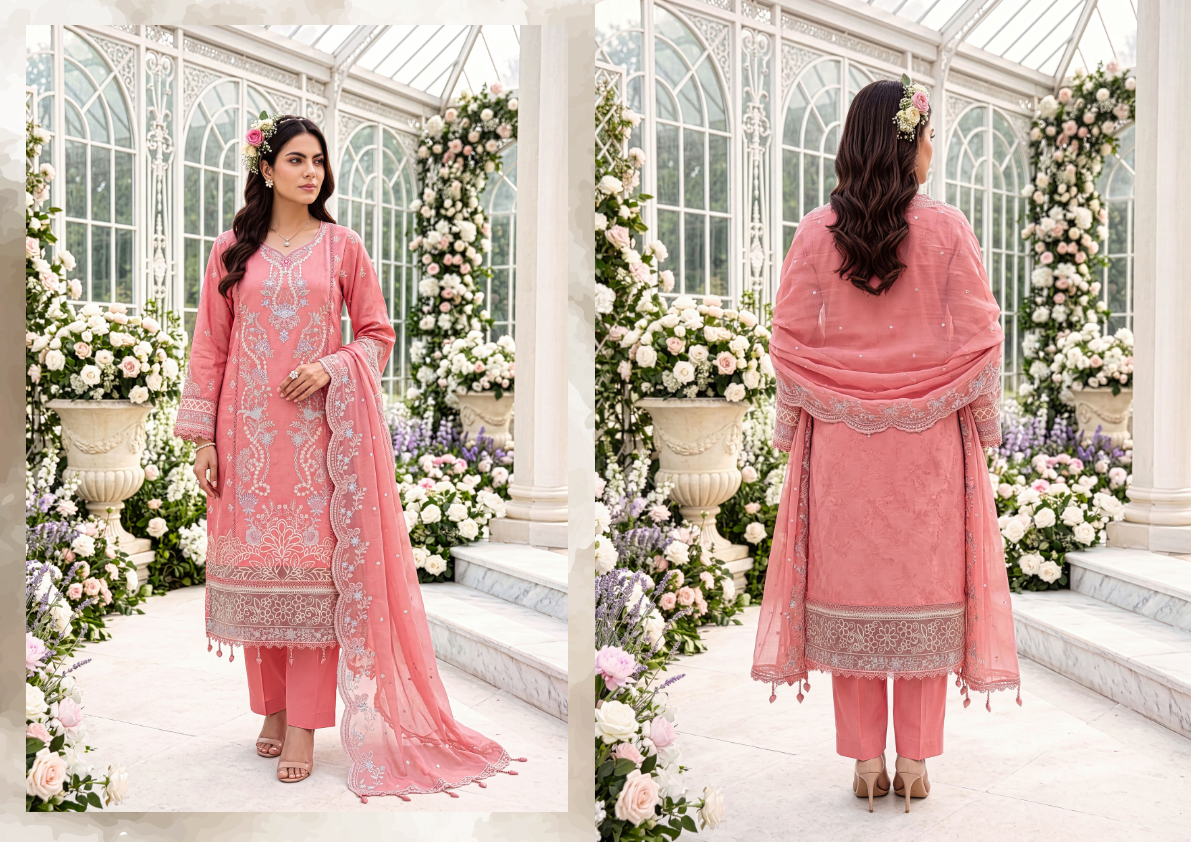Afsana luxury pret lawn by ZAINAB FAZLANI - Image 5