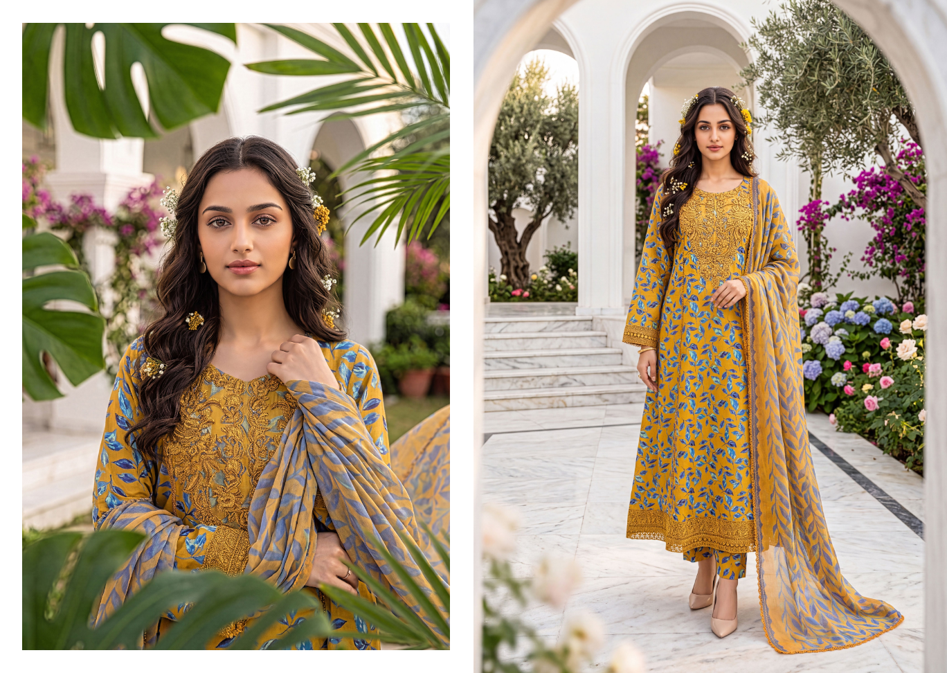 WARDAH UZAIR-3 Piece Embroidered Lawn maxi - Image 4
