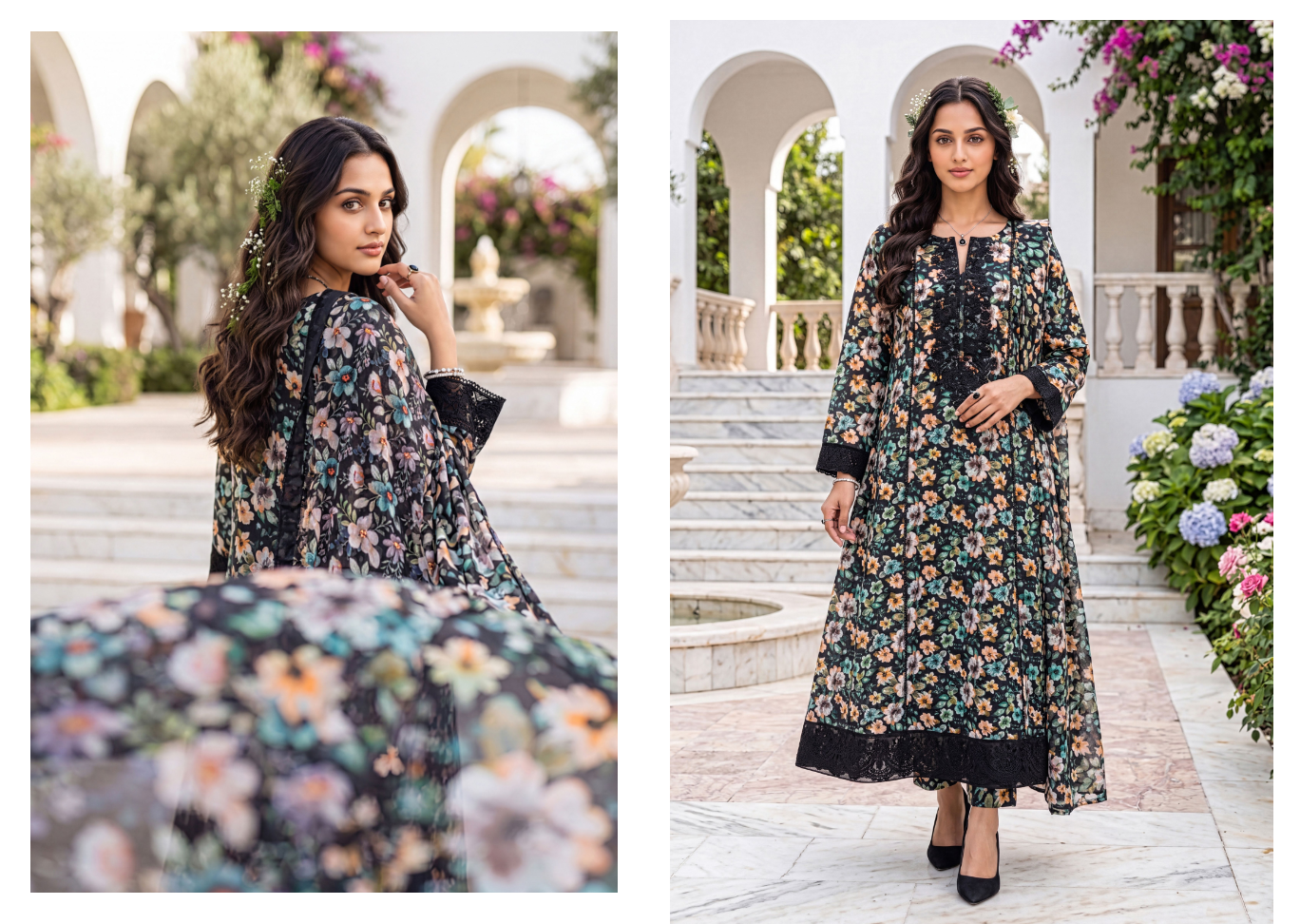 WARDAH UZAIR-3 Piece Embroidered Lawn maxi - Image 5