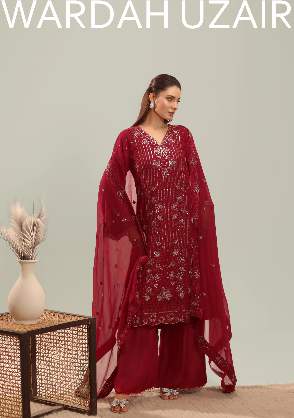 ZARYAB- Festive Chiffon Embroidered Collection By WARDAH UZAIR - Image 6